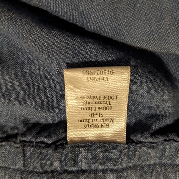 Coldwater Creak Blue Straight Leg Drawstring Pants- Woman L - Picture 7 of 10